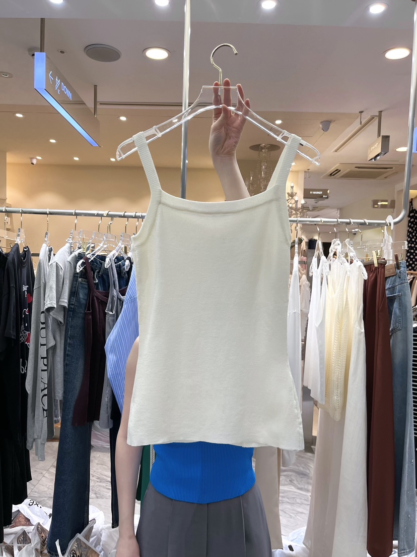 WORK SHOP韓國代購㊣女裝新款25春夏推薦休閑吊帶背心緊身Work_shop吊帶/背心
