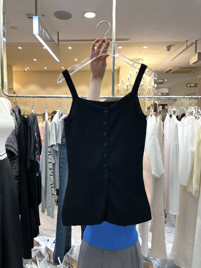 WORK SHOP韓國代購㊣女裝新款25春夏推薦休閑吊帶背心緊身Work_shop吊帶/背心圖色4