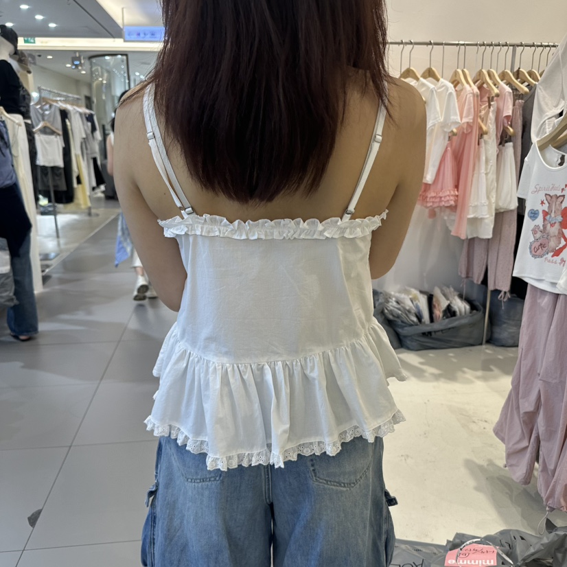 MIMME韓國代購㊣女裝新款推薦熱賣人氣25春夏吊帶背心荷葉邊MIMME吊帶/背心