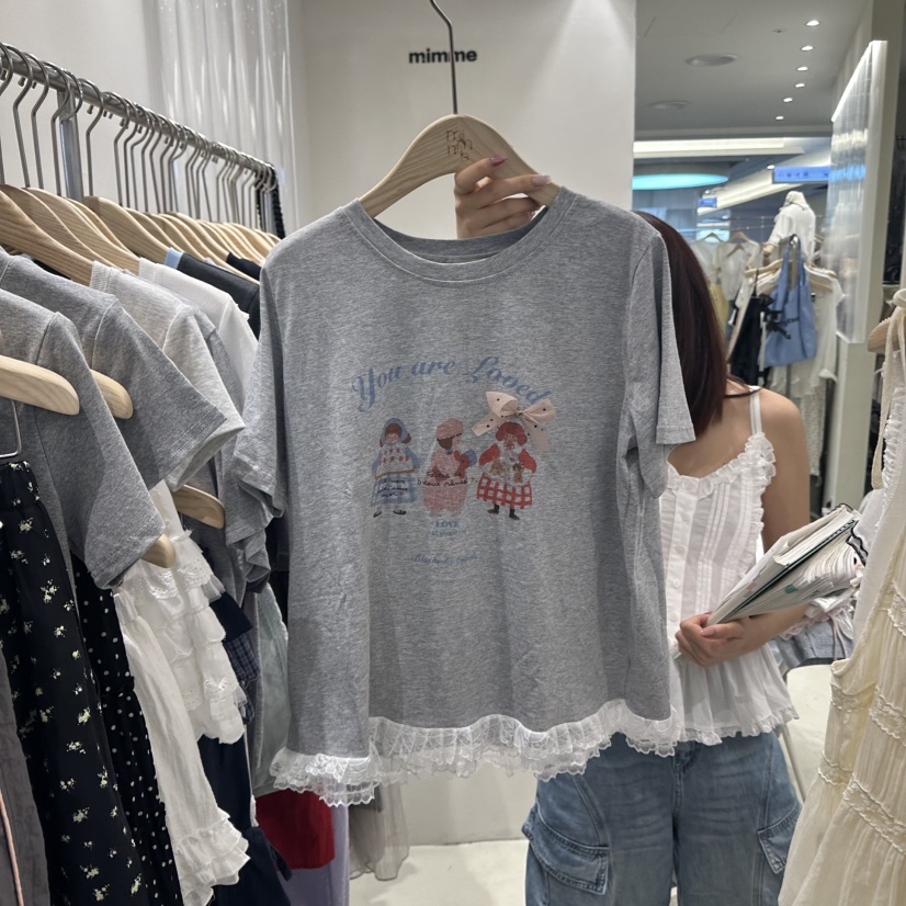 MIMME東大門㊣實拍女裝新款時尚職業推薦人氣休閑真品25春夏T恤MIMMET恤圖色2