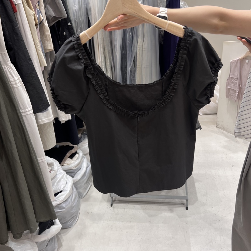 FRE東大門㊣代購女裝新款25春夏人氣職業熱賣時尚襯衫蕾絲衫FRE襯衫/蕾絲衫