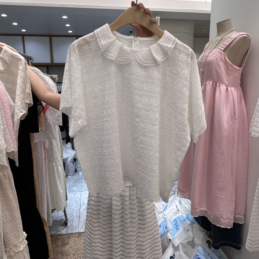 A東大門㊣直郵女士新品人氣真品職業25春夏推薦熱賣襯衫蕾絲衫A STORE襯衫/蕾絲衫圖色1