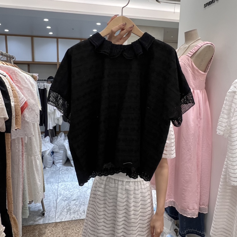 A東大門㊣直郵女士新品人氣真品職業25春夏推薦熱賣襯衫蕾絲衫A STORE襯衫/蕾絲衫圖色3