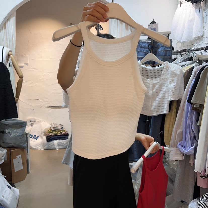 OZ東大門㊣實拍女裝新品熱賣25春夏真品職業時尚吊帶背心絨OZ.ounce吊帶/背心圖色2