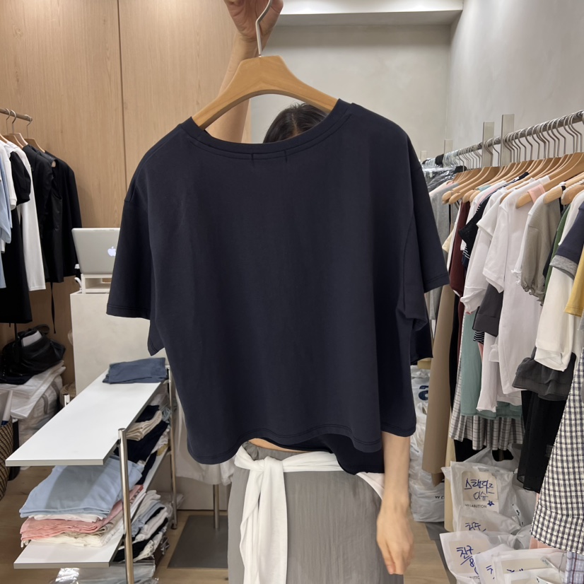 VILLABUTTON韓國代購㊣女士新品休閑人氣職業25春夏熱賣T恤VILLABUTTONT恤