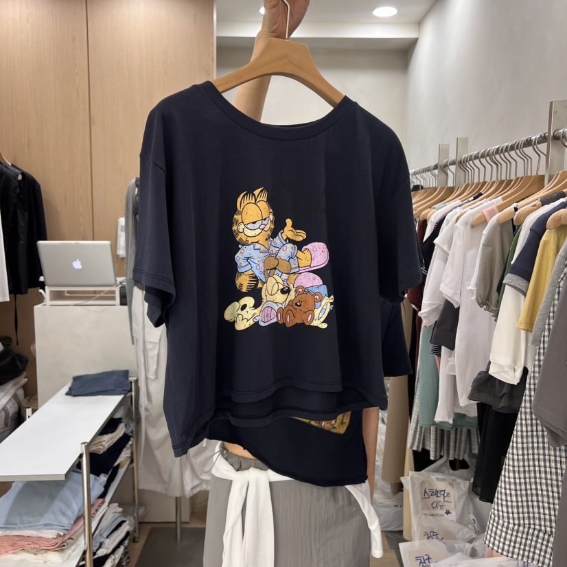 VILLABUTTON韓國代購㊣女士新品休閑人氣職業25春夏熱賣T恤VILLABUTTONT恤圖色2