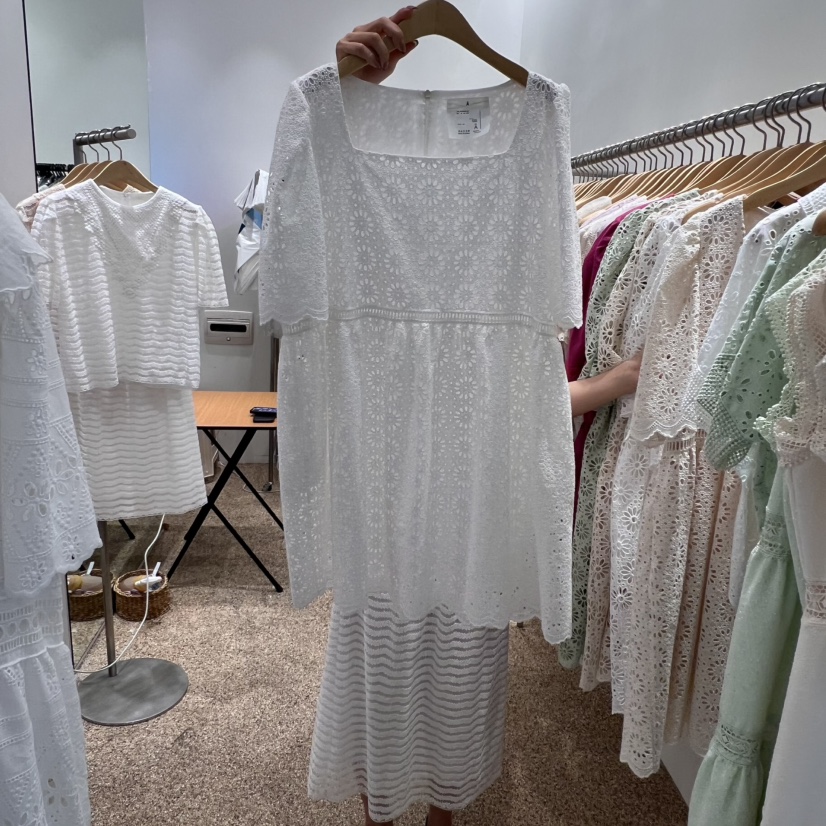 A韓國直郵㊣女士新品25春夏休閑時尚真品推薦職業人氣連衣裙A STORE連衣裙圖色2