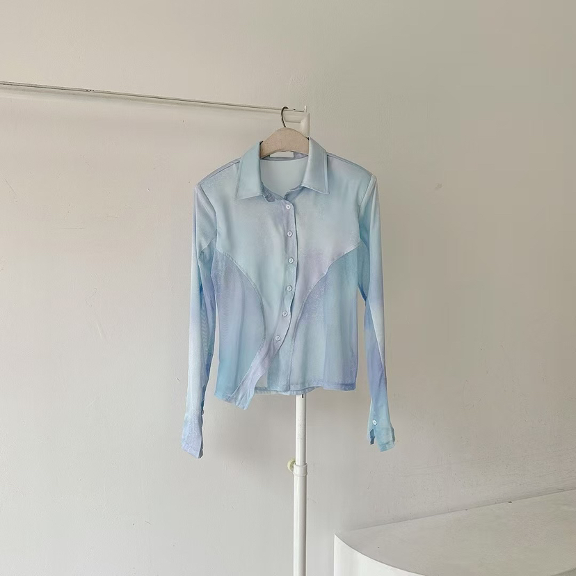 RIJINA東大門㊣實拍女裝新款真品時尚人氣休閑職業襯衫蕾絲衫RIJINA襯衫/蕾絲衫圖色2