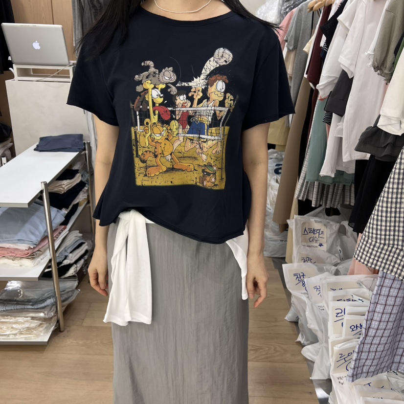 VILLABUTTON東大門㊣實拍女裝新款25春夏休閑真品熱賣推薦T恤VILLABUTTONT恤圖色2