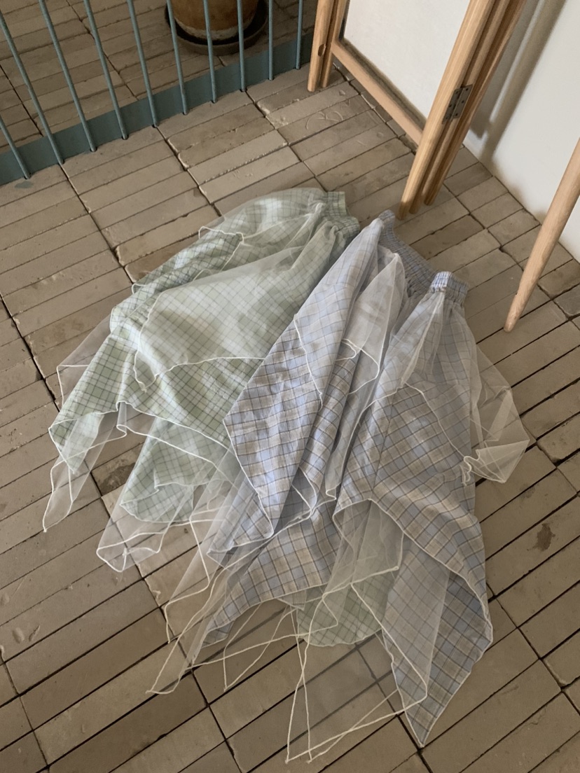 BADCALM東大門㊣代購女裝新品熱賣職業半身裙中短裙格紋半身裙BADCALM半身裙/中短裙