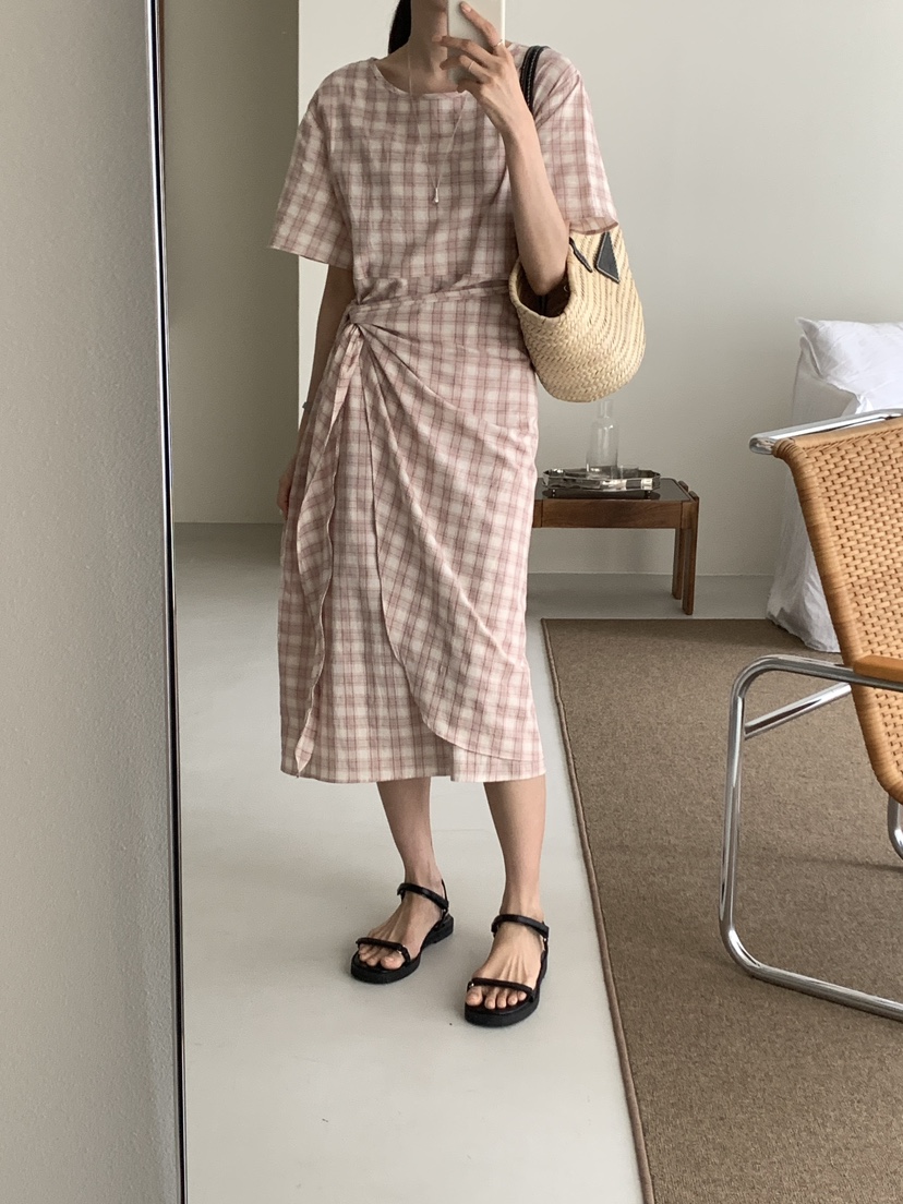 FRILL-T東大門㊣直郵女裝新款職業推薦熱賣休閑連衣裙裹身裙FRILL-T連衣裙