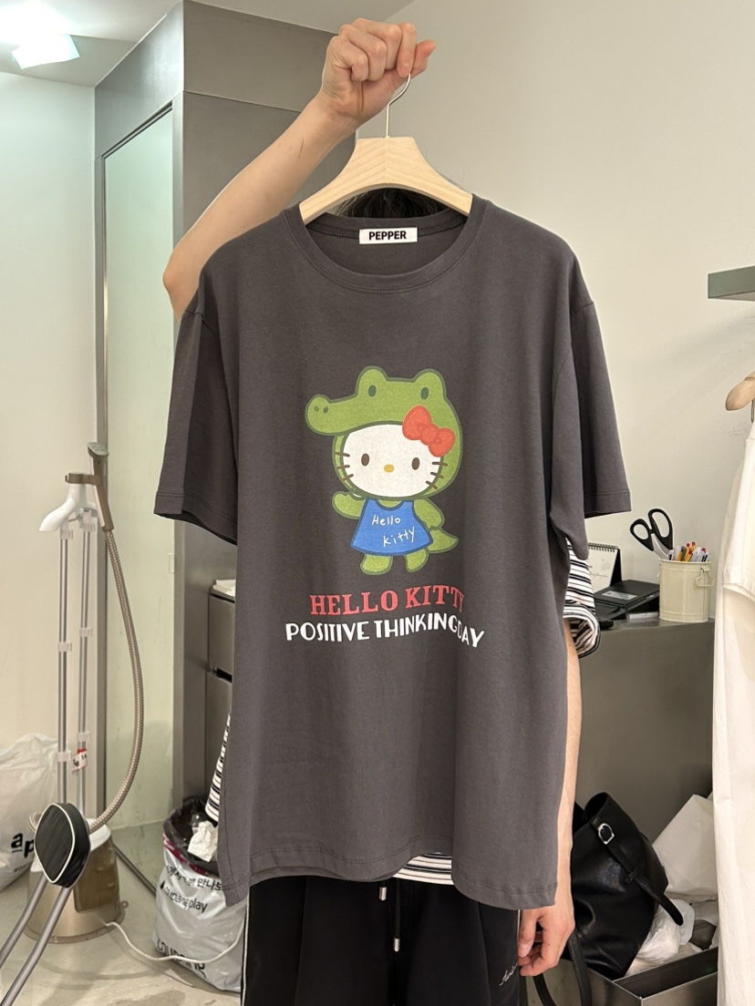 PEPPER-L韓國代購㊣女裝新款真品職業推薦休閑25春夏時尚T恤PEPPERT恤圖色3