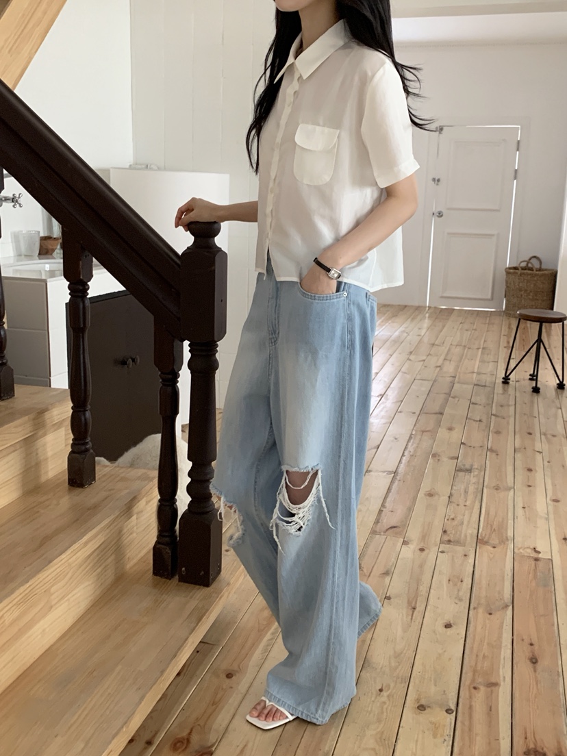 BOUND.A韓國直郵㊣女裝新款真品25春夏推薦職業襯衫蕾絲衫BOUND.A襯衫/蕾絲衫