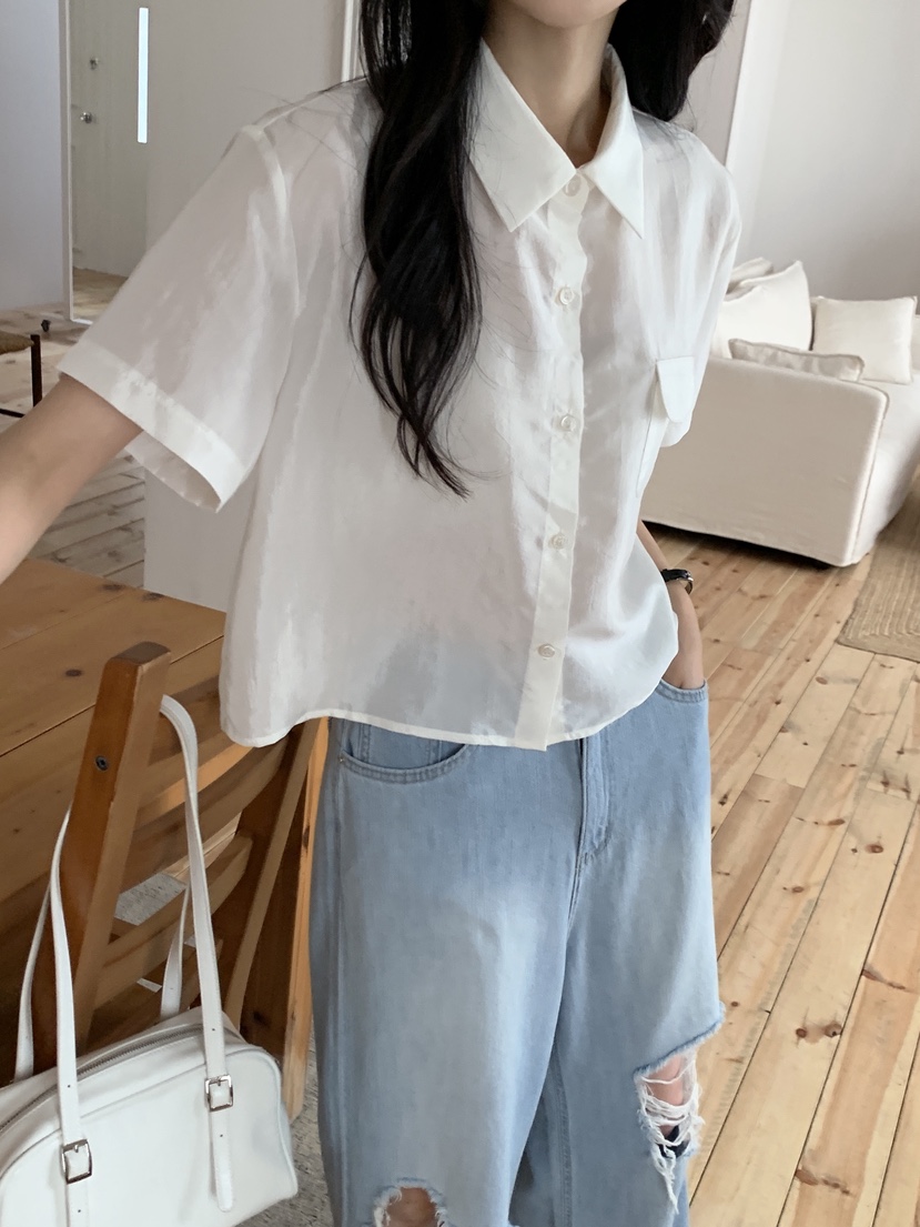 BOUND.A韓國直郵㊣女裝新款真品25春夏推薦職業襯衫蕾絲衫BOUND.A襯衫/蕾絲衫