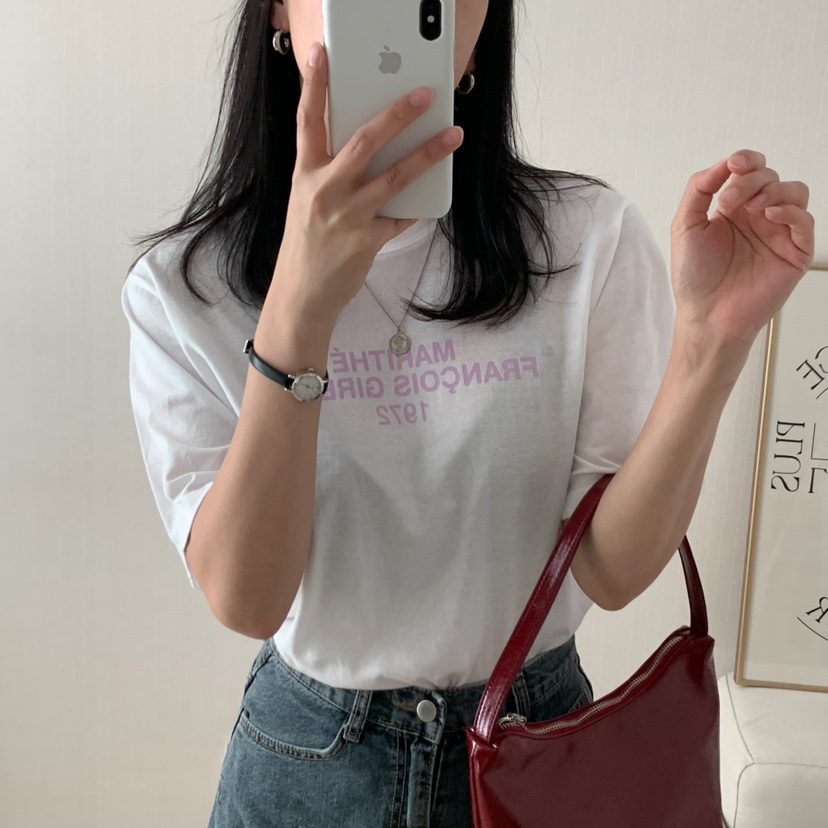 HELLO JINI東大門㊣實拍女裝新品真品人氣熱賣時尚推薦T恤HELLO JINIT恤圖色2