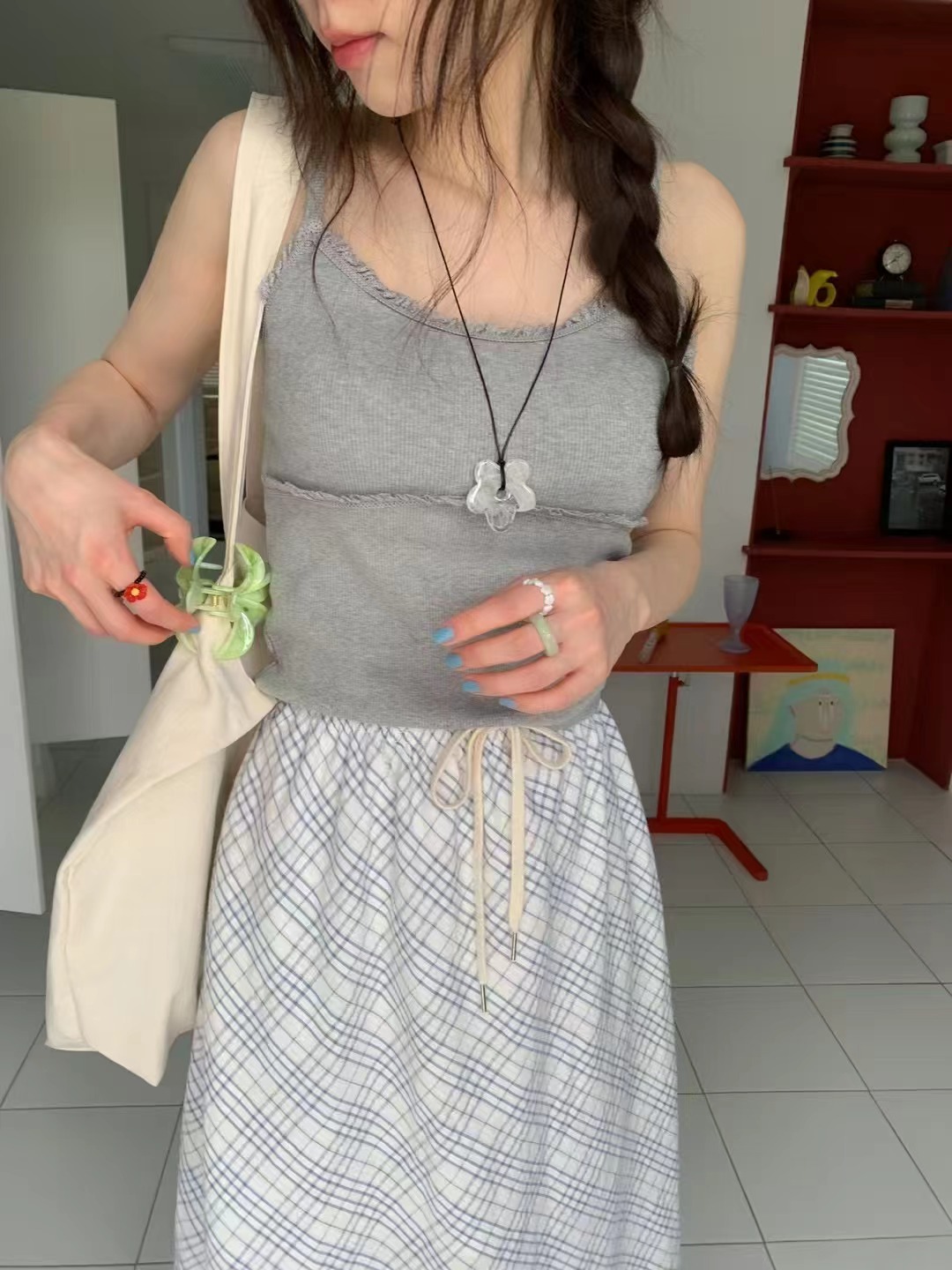 EZEDIARY韓國直郵㊣女裝新品時尚職業真品人氣推薦吊帶背心EZEDIARY吊帶/背心圖色2