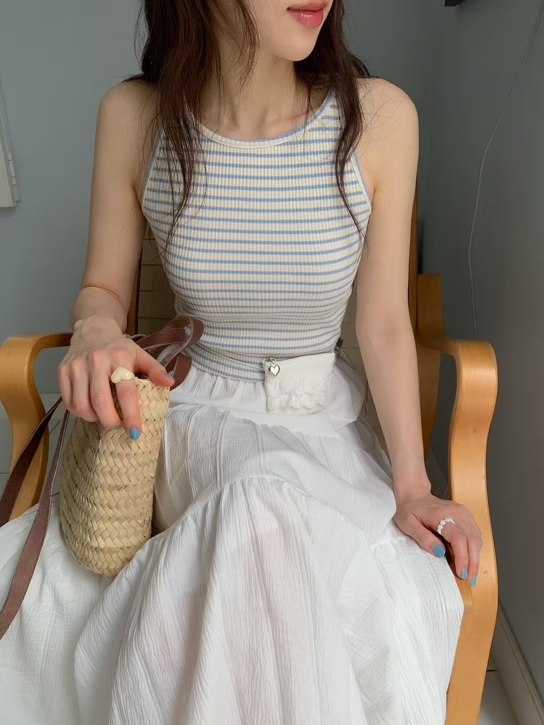 EZEDIARY東大門㊣直郵女士新品25春夏推薦職業熱賣吊帶背心EZEDIARY吊帶/背心