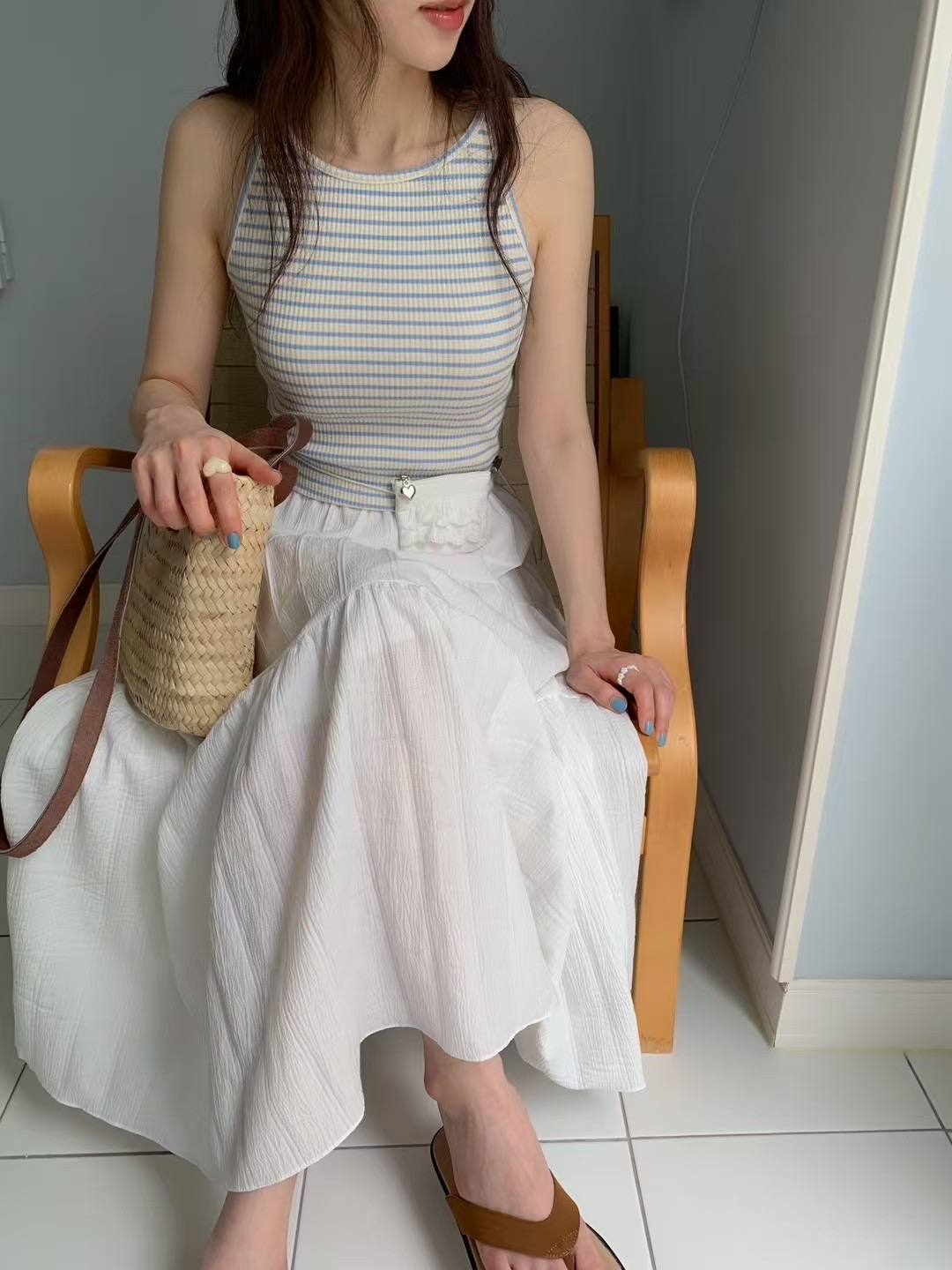 EZEDIARY東大門㊣直郵女士新品25春夏推薦職業熱賣吊帶背心EZEDIARY吊帶/背心
