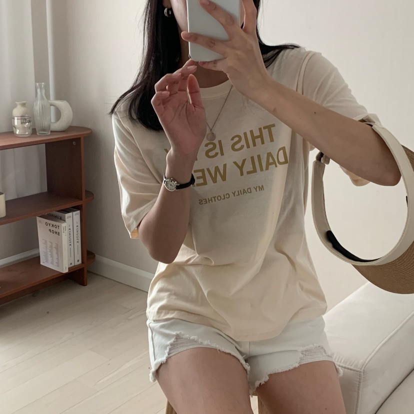 HELLO JINI韓國代購㊣女裝新品25春夏人氣真品推薦職業T恤HELLO JINIT恤