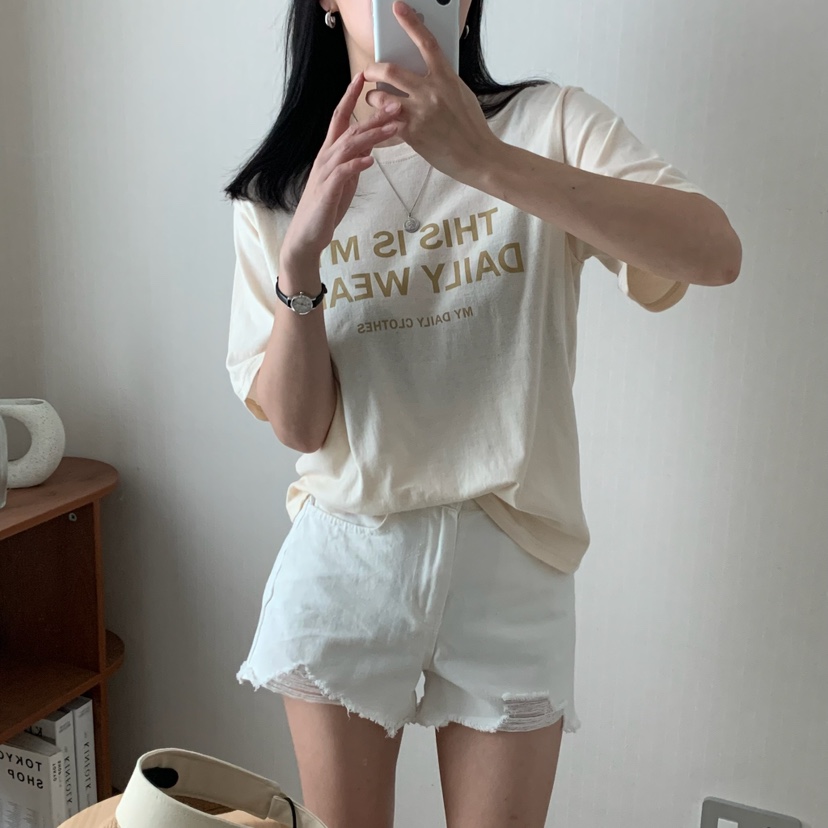 HELLO JINI韓國代購㊣女裝新品25春夏人氣真品推薦職業T恤HELLO JINIT恤圖色2