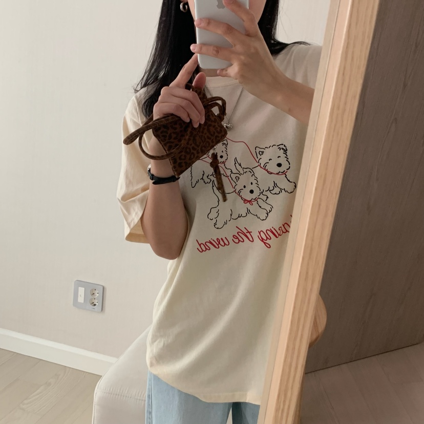 HELLO JINI韓國代購㊣女裝新品時尚人氣休閑25春夏職業T恤HELLO JINIT恤