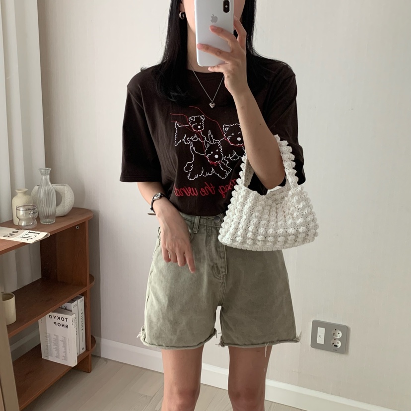 HELLO JINI韓國代購㊣女裝新品時尚人氣休閑25春夏職業T恤HELLO JINIT恤
