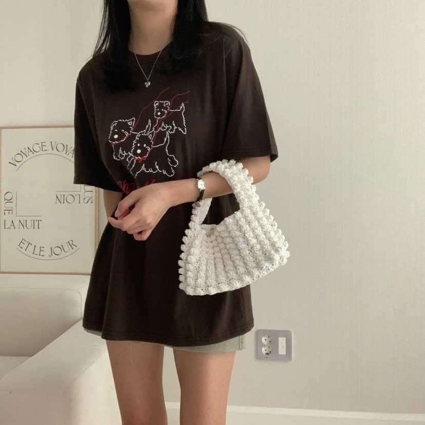 HELLO JINI韓國代購㊣女裝新品時尚人氣休閑25春夏職業T恤HELLO JINIT恤
