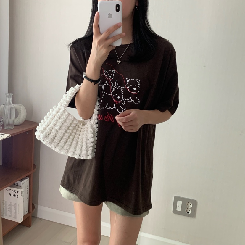 HELLO JINI韓國代購㊣女裝新品時尚人氣休閑25春夏職業T恤HELLO JINIT恤
