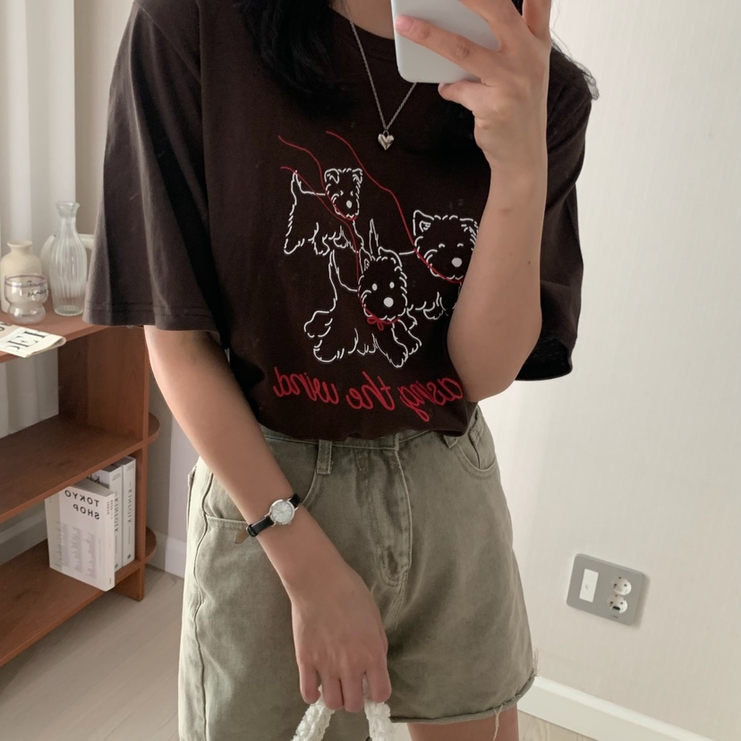 HELLO JINI韓國代購㊣女裝新品時尚人氣休閑25春夏職業T恤HELLO JINIT恤