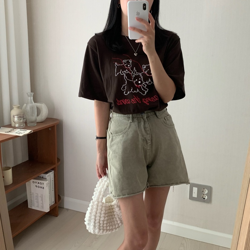 HELLO JINI韓國代購㊣女裝新品時尚人氣休閑25春夏職業T恤HELLO JINIT恤