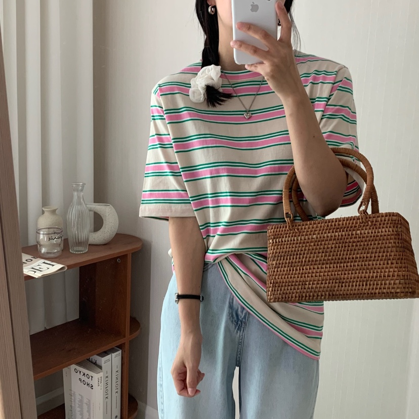 FROMJINI韓國直郵㊣女裝新款時尚休閑熱賣25春夏人氣職業T恤FROMJINIT恤