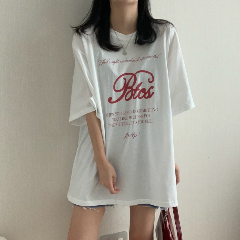 HELLO JINI韓國代購㊣女裝新款25春夏休閑人氣熱賣時尚T恤HELLO JINIT恤圖色2