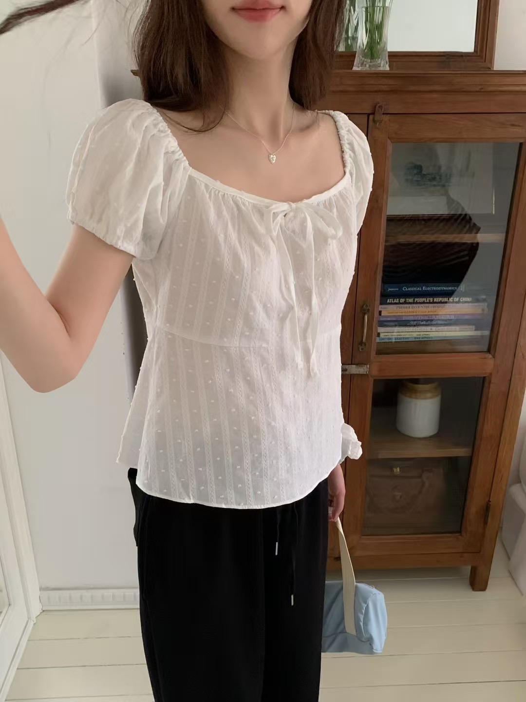 EZEDIARY東大門㊣代購女裝新款熱賣職業真品25春夏襯衫蕾絲衫EZEDIARY襯衫/蕾絲衫