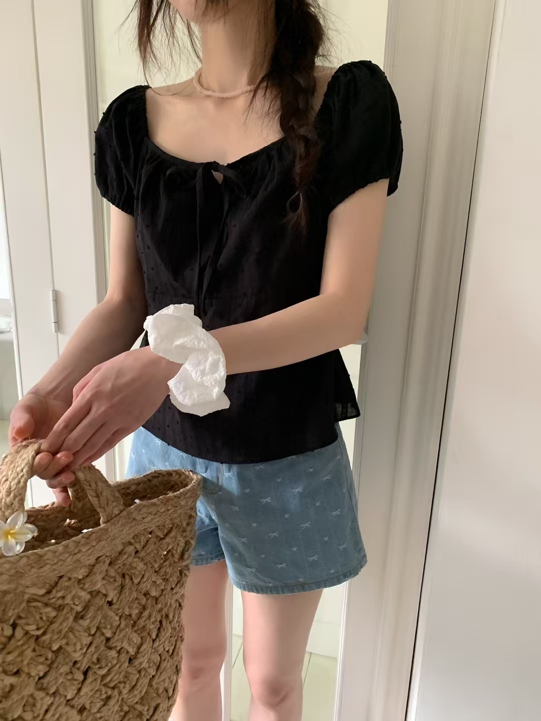 EZEDIARY東大門㊣代購女裝新款熱賣職業真品25春夏襯衫蕾絲衫EZEDIARY襯衫/蕾絲衫圖色2