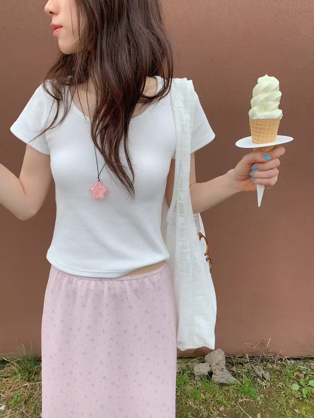 EZEDIARY東大門㊣實拍女裝新品時尚熱賣25春夏推薦真品人氣T恤EZEDIARYT恤圖色4