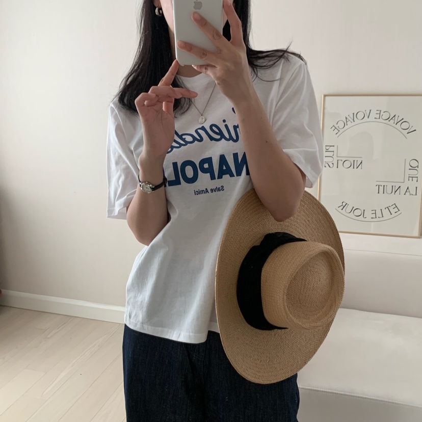HELLO JINI韓國代購㊣女裝新款推薦職業25春夏熱賣真品T恤HELLO JINIT恤