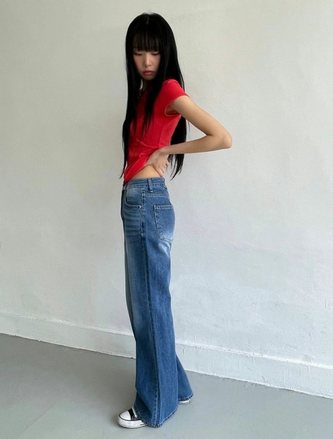 MISSJEAN東大門㊣直郵女士新品熱賣人氣25春夏職業時尚牛仔褲MISSJEAN牛仔褲