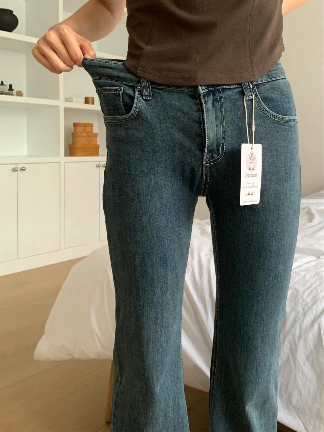 MISSJEAN韓國代購㊣女士新款熱賣推薦人氣25春夏休閑牛仔褲MISSJEAN牛仔褲