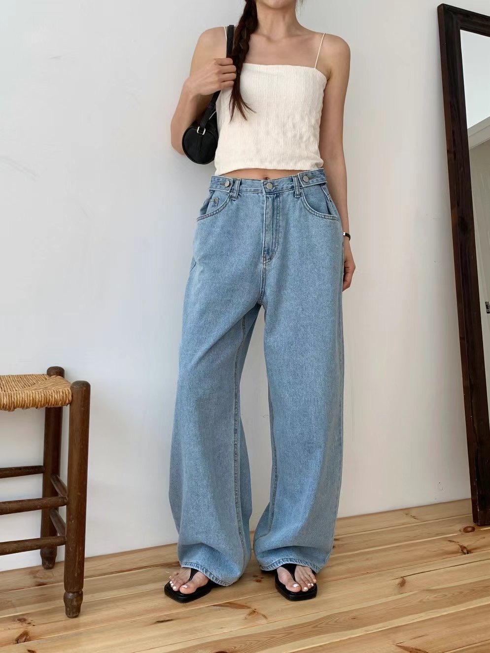 MISSJEAN東大門㊣代購女裝新款職業時尚推薦25春夏熱賣牛仔褲MISSJEAN牛仔褲