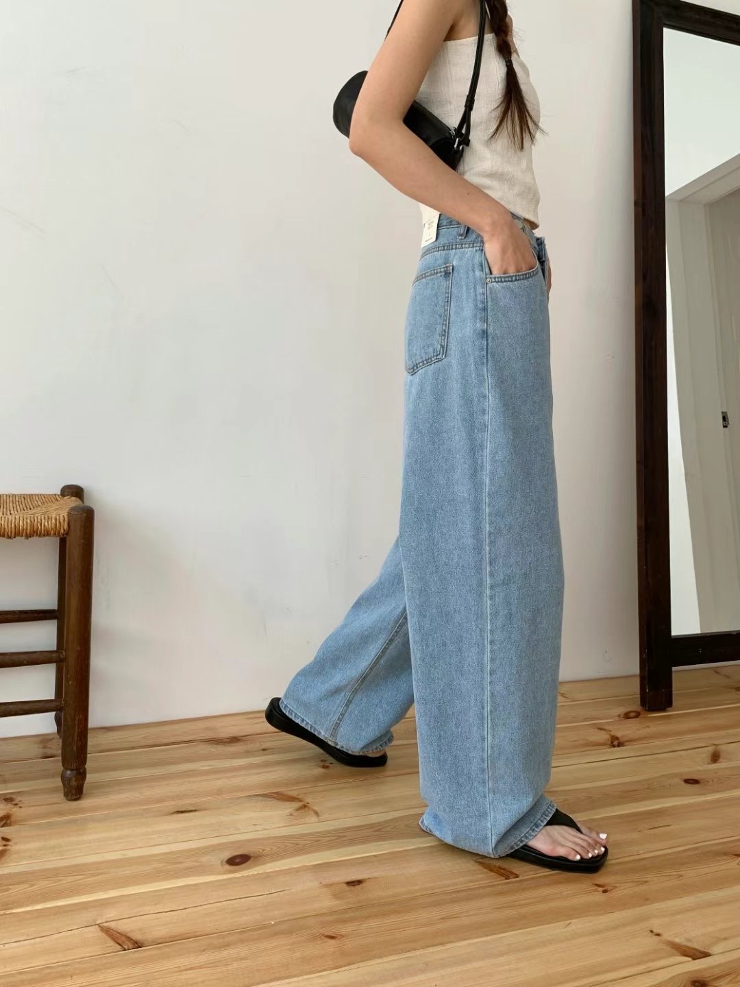 MISSJEAN東大門㊣代購女裝新款職業時尚推薦25春夏熱賣牛仔褲MISSJEAN牛仔褲