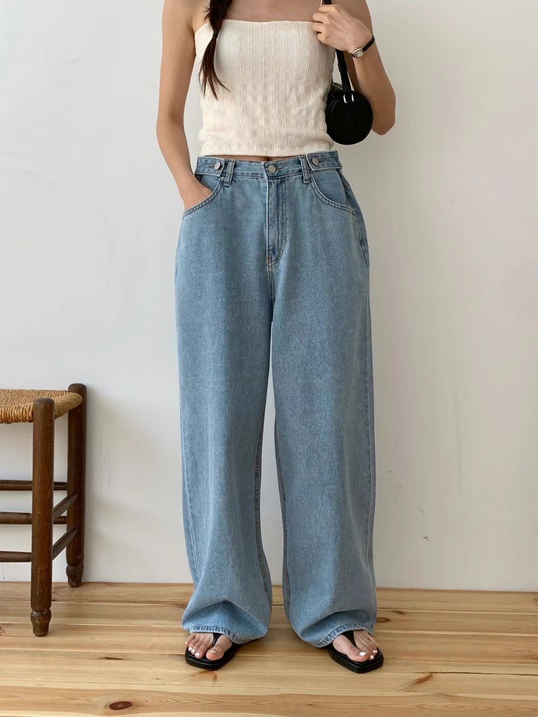MISSJEAN東大門㊣代購女裝新款職業時尚推薦25春夏熱賣牛仔褲MISSJEAN牛仔褲