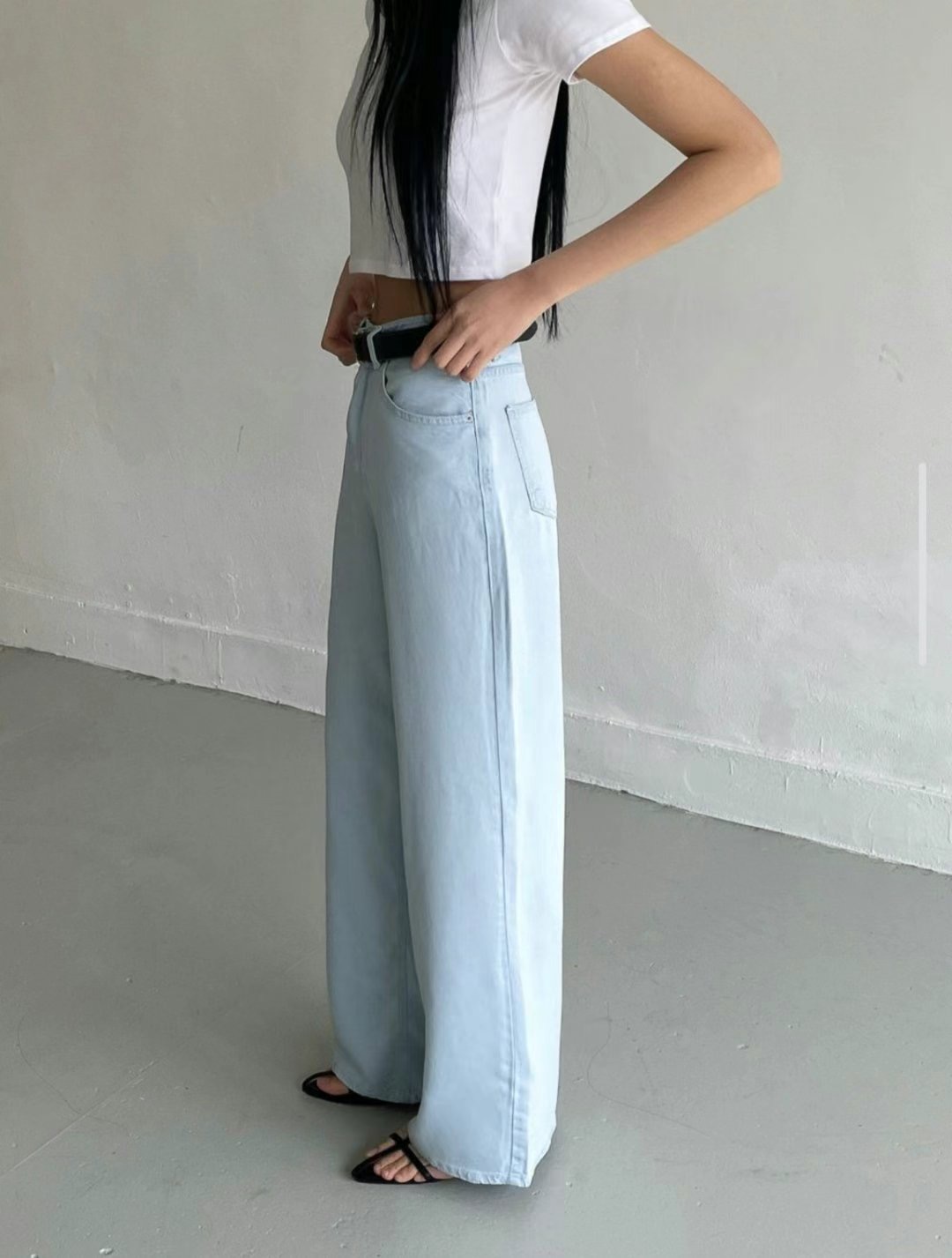 MISSJEAN韓國直郵㊣女士新品25春夏休閑時尚推薦熱賣牛仔褲MISSJEAN牛仔褲