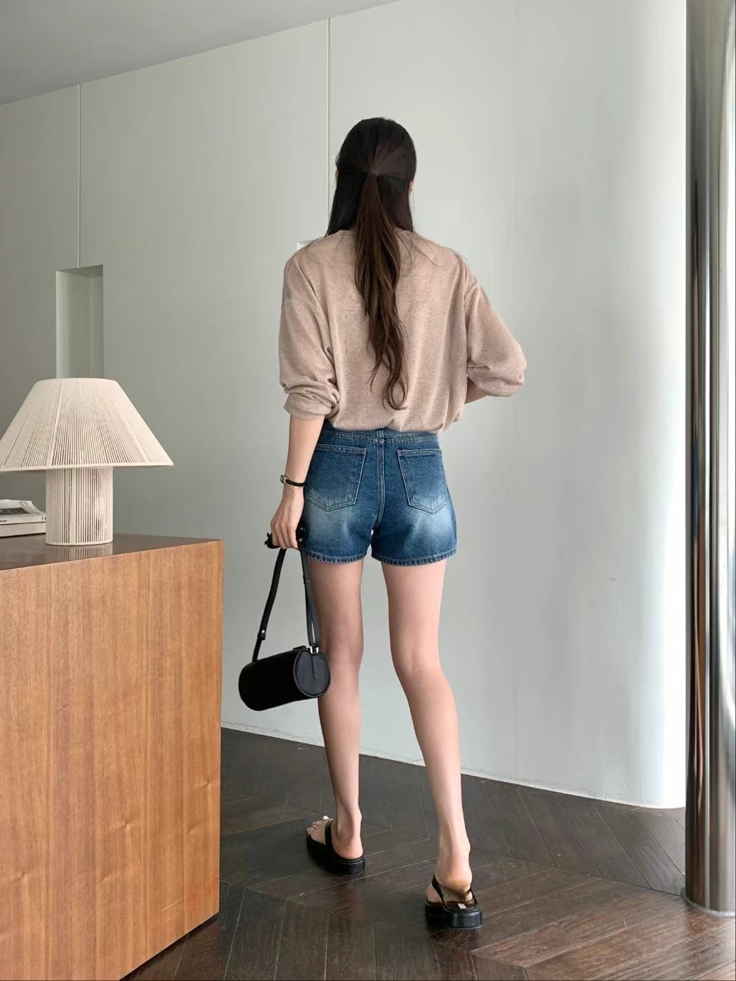 MISSJEAN東大門㊣直郵女士新款25春夏人氣真品時尚職業短褲MISSJEAN短褲