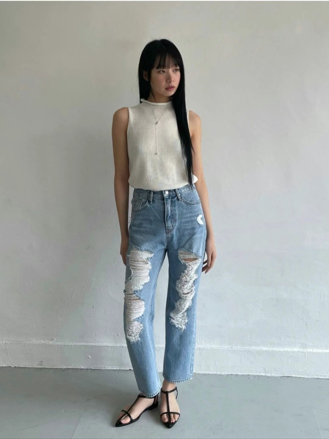 MISSJEAN東大門㊣代購女裝新款休閑職業時尚人氣推薦牛仔褲MISSJEAN牛仔褲