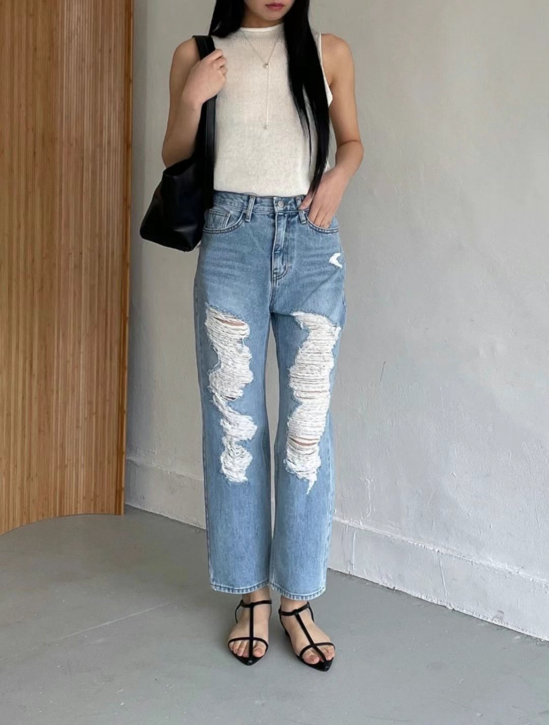 MISSJEAN東大門㊣代購女裝新款休閑職業時尚人氣推薦牛仔褲MISSJEAN牛仔褲