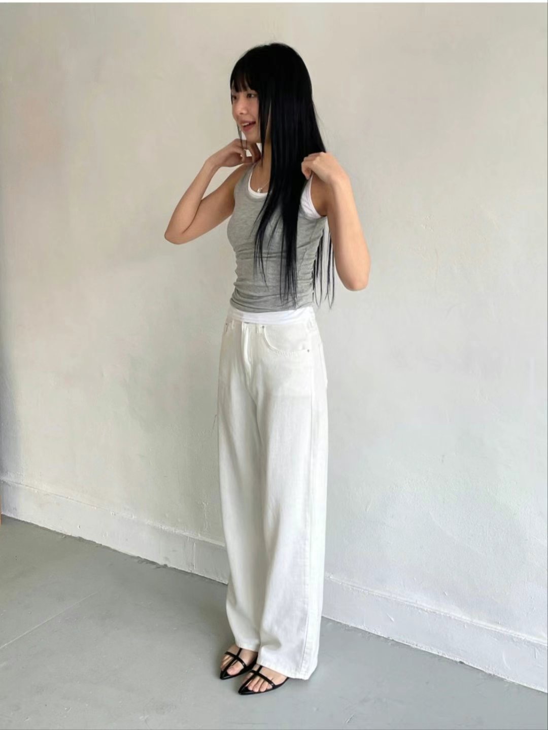 MISSJEAN韓國直郵㊣女士新款人氣推薦休閑25春夏真品休閑褲MISSJEAN休閑褲