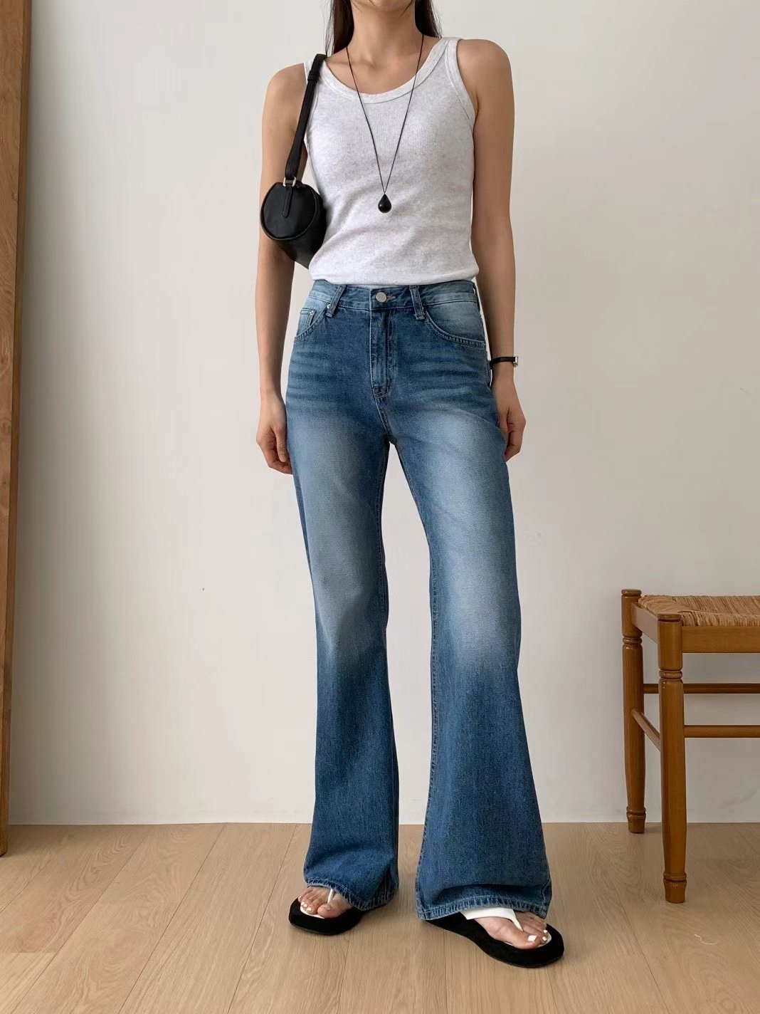 MISSJEAN韓國直郵㊣女裝新品熱賣25春夏推薦真品休閑牛仔褲MISSJEAN牛仔褲