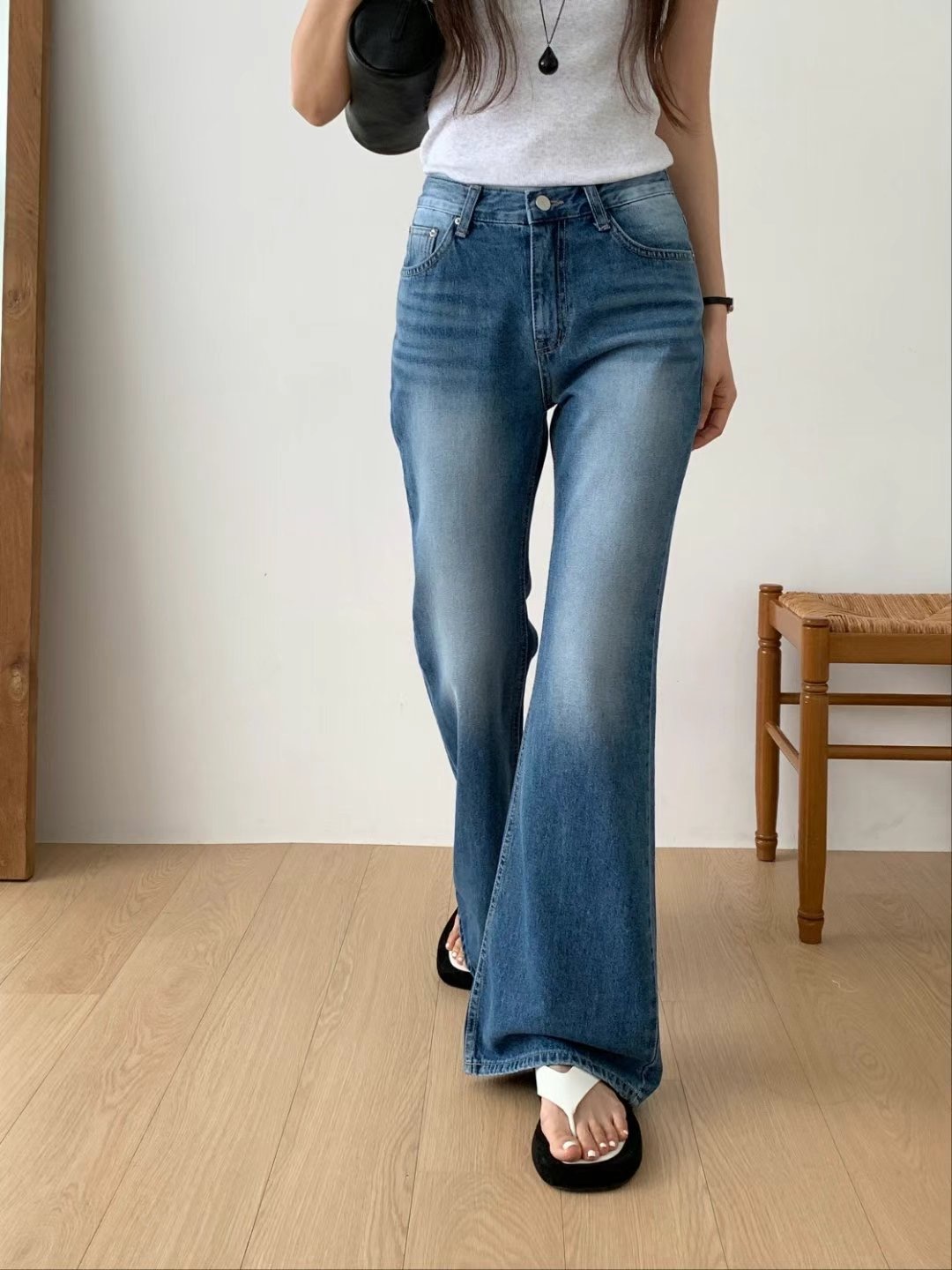 MISSJEAN韓國直郵㊣女裝新品熱賣25春夏推薦真品休閑牛仔褲MISSJEAN牛仔褲