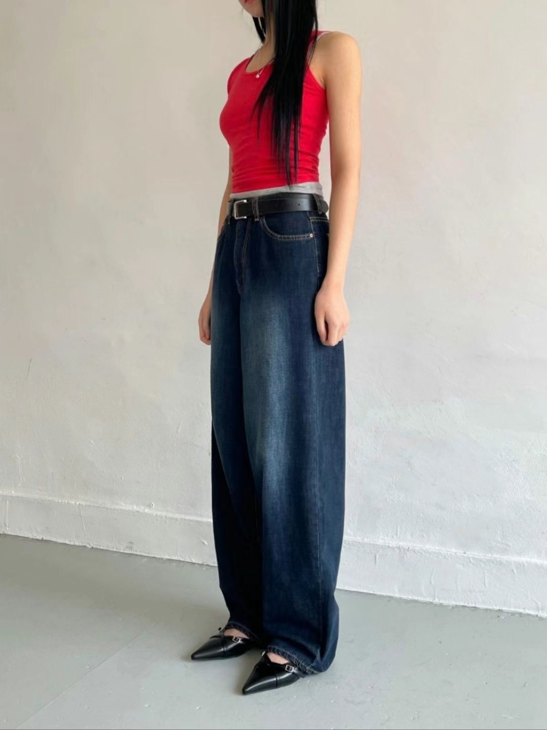 MISSJEAN韓國直郵㊣女士新款推薦25春夏職業休閑時尚牛仔褲MISSJEAN牛仔褲