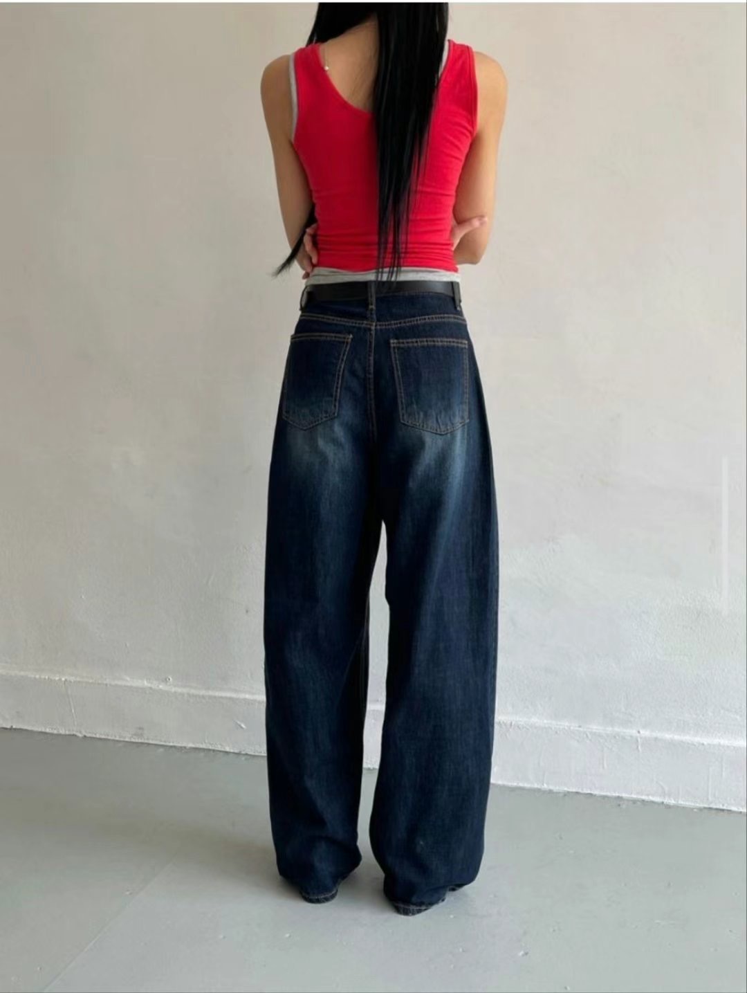 MISSJEAN韓國直郵㊣女士新款推薦25春夏職業休閑時尚牛仔褲MISSJEAN牛仔褲